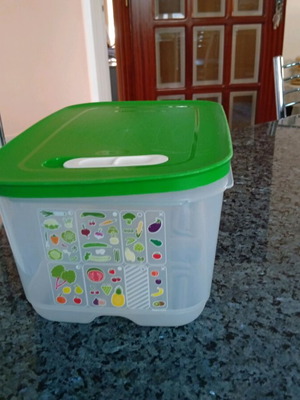 Tupperware container with valve 1gal like new for vegetables or fruits