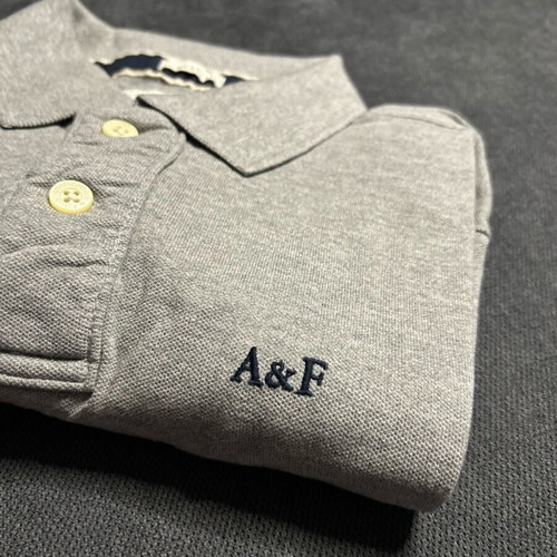 Abercrombie & Fitch men's short-sleeve polo gray like new