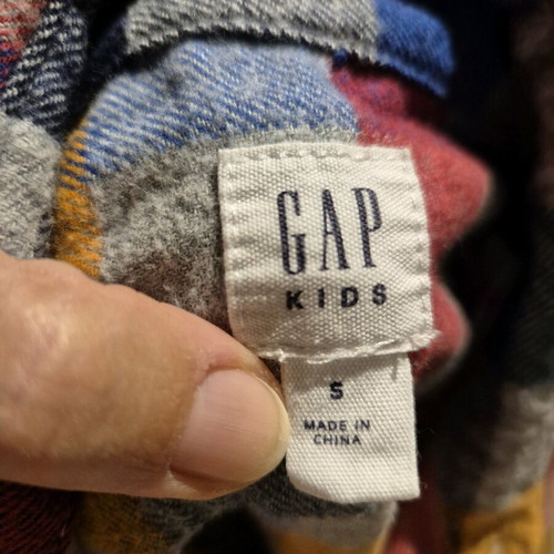 GAP boys' checked shirt like new, warm fabric, size S
