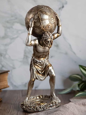 Atlas figure statue new, 28 cm, polyresin
