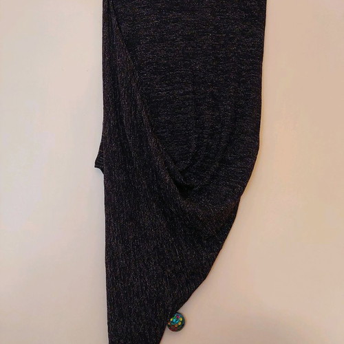 Bershka skirt used, iridescent, size XS-S, black