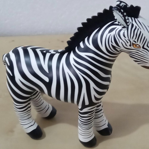 Vintage realistic leather zebra used