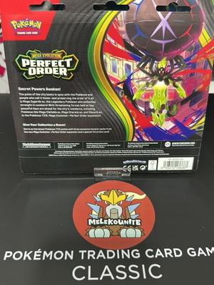 Pokemon TCG Perfect Order 3 Pack Blister Chikorita Promo καινούργιο