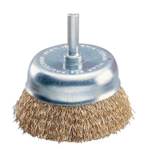 Wire brush cup 75mm new, stainless steel