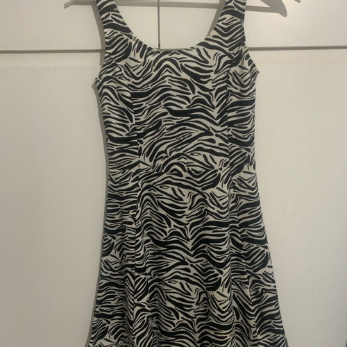 Zebra mini dress H&M like new, black and white, XS