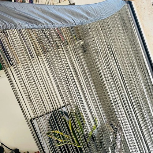 Curtain with fringes and adjustable rod, Leroy Merlin