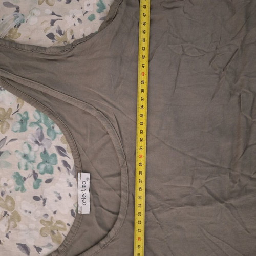 Celestino sleeveless khaki blouse like new, one size