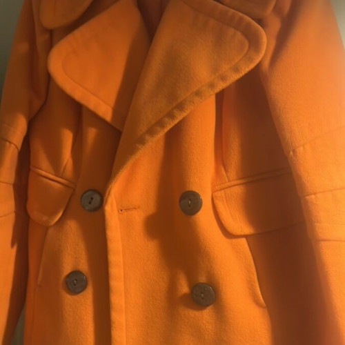 South vintage coat used, orange, size 10