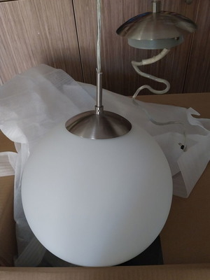 Minimal glass ceiling lights like new, set of 3 with white matte glass
