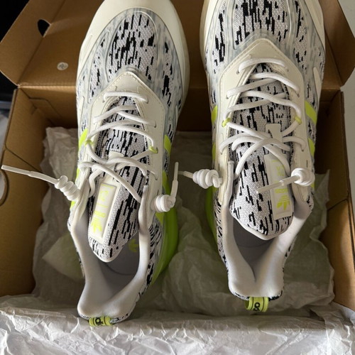 Adidas ZK 2K Boost new athletic shoes size 44.5 white lime zebra