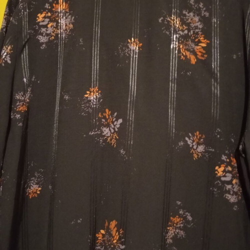 Oysho Oversized Floral Blouse 100% Viscose New, Dark Purple
