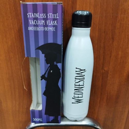 Wednesday stainless steel thermos new with box