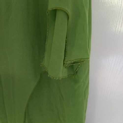 Summer blouse asymmetrical green like new, tunic XL