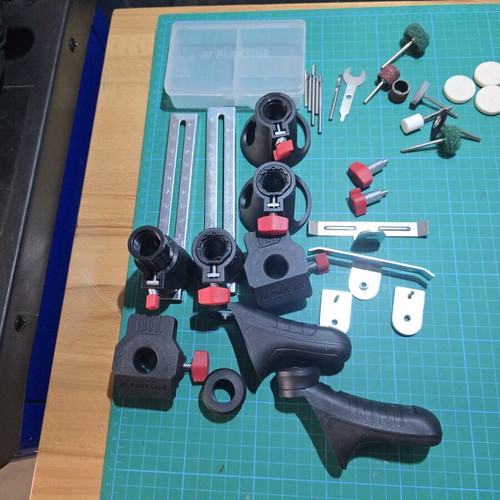 Cordless multitool used with many accessories