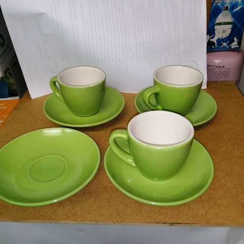 Ceramic coffee cups vintage used