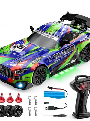 Τηλεκατευθυνόμενο Αυτοκίνητο Drift 1:24 4WD 2.4GHz LED Μπλε Πράσινο