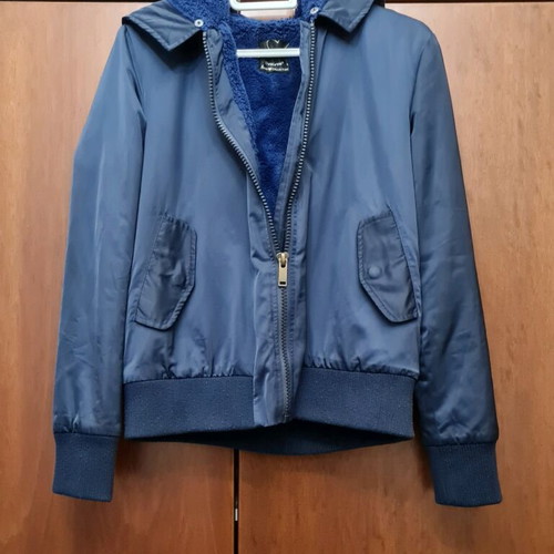 Desiree waterproof jacket with detachable hood like new, blue, sizes S and M