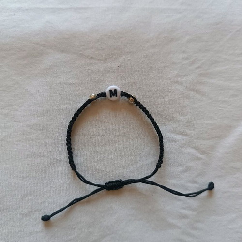Children's handmade bracelet new with initial letter M