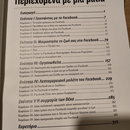 Facebook for Beginners book like new, Greek