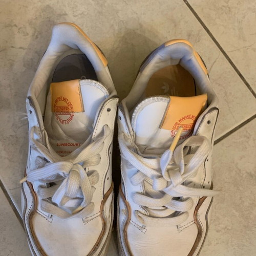 Adidas Super Court white with orange and purple details size 38 like new