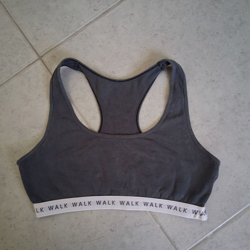 Walk sports bra used, black and gray, sizes M and L