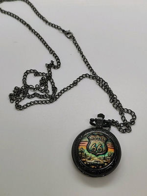 Route 66 pocket watch new, black
