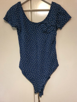 Zara top bodysuit like new, polka dots with hearts and bow