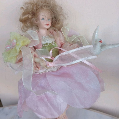 Handmade fairy new with dove decoration