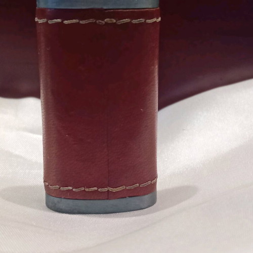 Marlboro Red Code collectible lighter case leather and metal like new