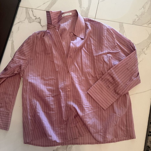 Mango shirt light fabric like new, pink, size L