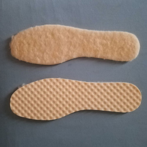 Thermal shoe insoles made of pure wool, size 44-45