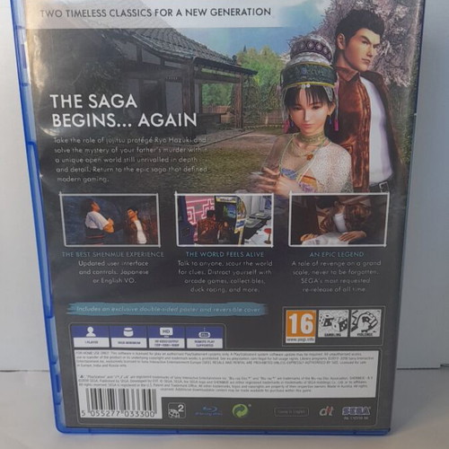 Shenmue I & II PS4 like new, English edition