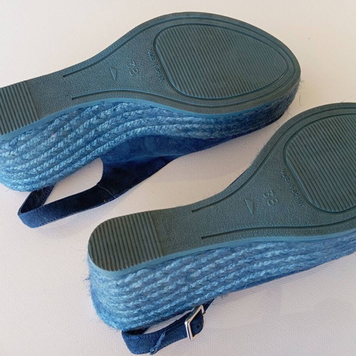 Toni Pons suede platform espadrilles like new, size 38, blue