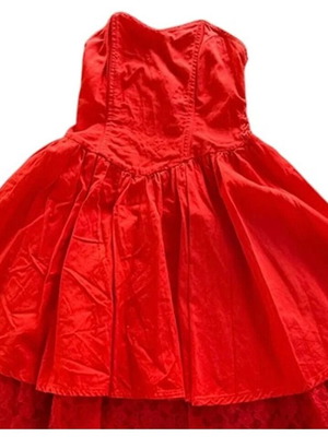 Vintage 80's dress used, red