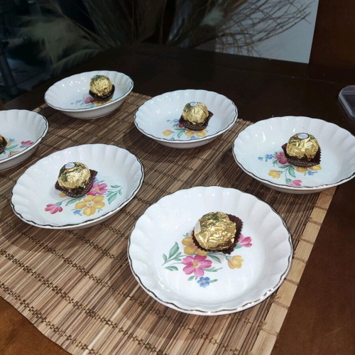W.S. George Bolero 1940 plates like new, set of 6 porcelain