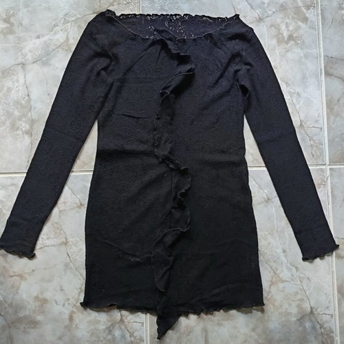 Lace blouse, black, size M