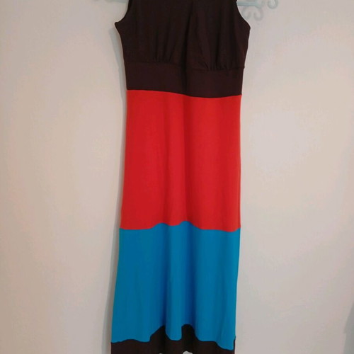 Summer dress women's like new, blue and red, size M