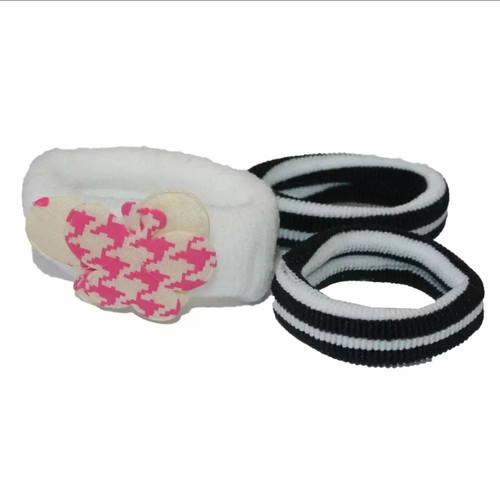 Children's hair ties set of 3 white new