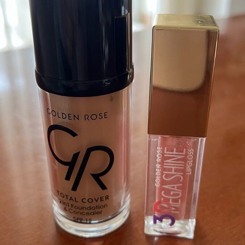 Golden Rose foundation and lip gloss new, 2 pieces