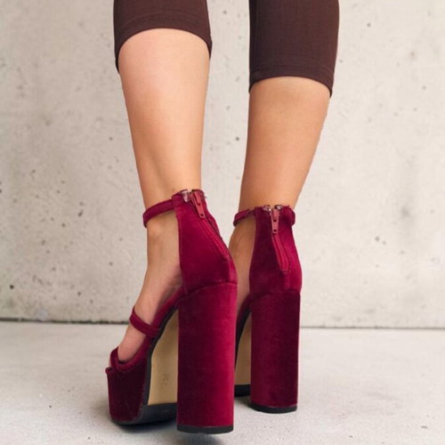 Mytilakis Burgundy High Heels Sandals size 37 like new
