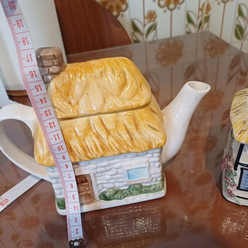 Vintage Cottage Ware Ceramic Teapot and Container set, new
