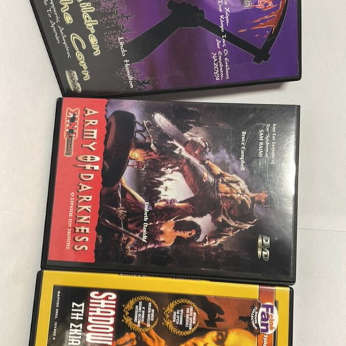 3 Movies Horror Pack DVDs like new, dubbed