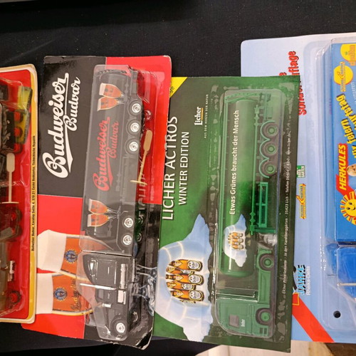 Die Cast Miniature Trucks Set of 14, like new, mostly beer advertising