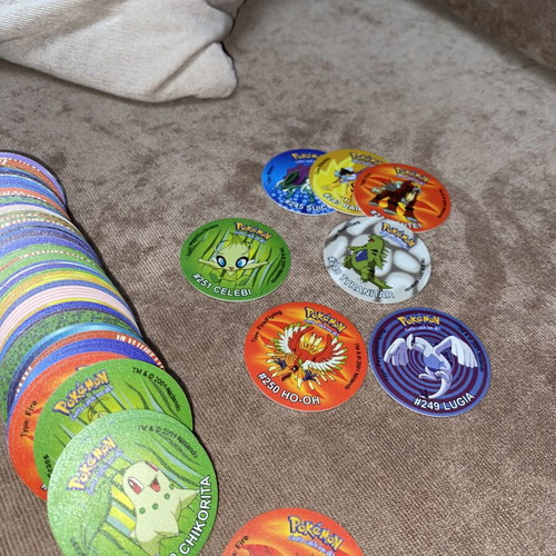 Pokemon Tazos complete collection used, 260 pieces Kanto and Johto