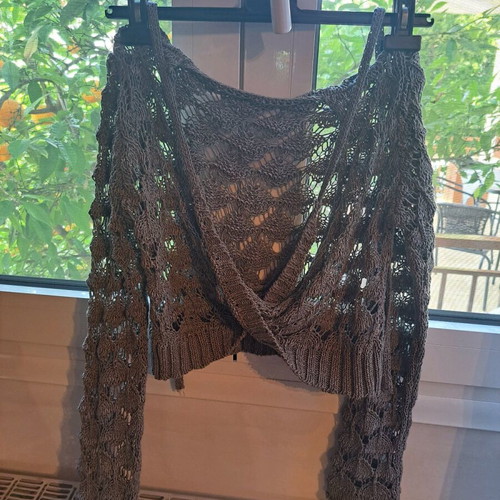 Green wrap cardigan like new, size M