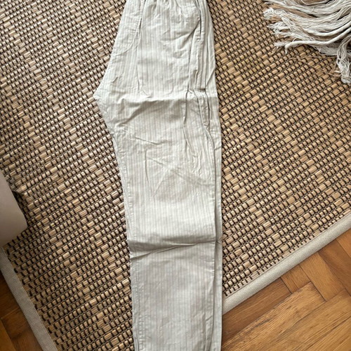 Fabric slim-fit pants beige size S like new