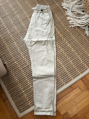 Fabric slim-fit pants beige size S like new