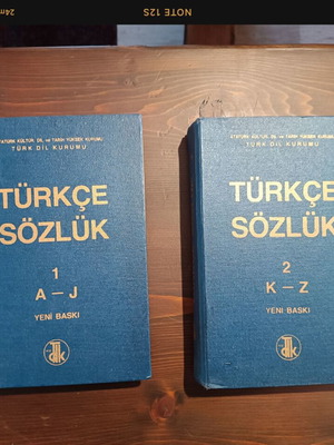 Turkish Language Dictionary 2 volumes used, Türk Dil Kurumu