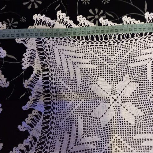 Handmade crochet table linens set of 2 like new