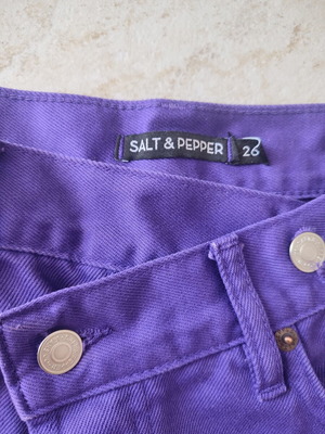 Salt & Pepper denim shorts, purple, size S